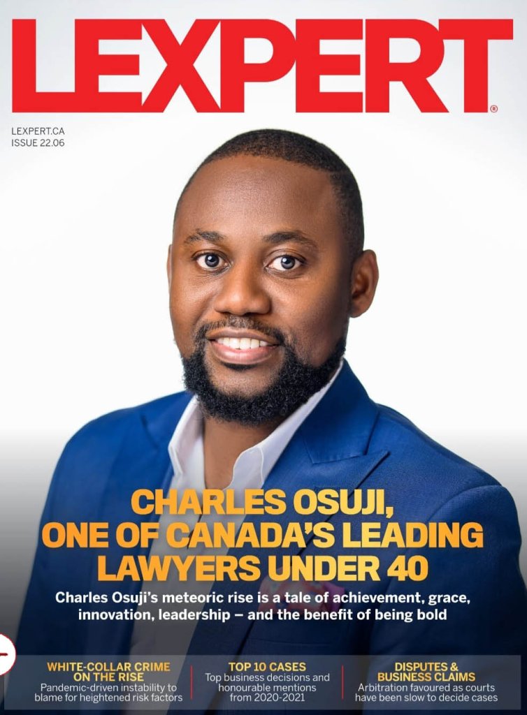 Lexpert Lawyer Dr. Charles Osuji (Hon. D.) One Of Canada Leading Lawyers Under 40