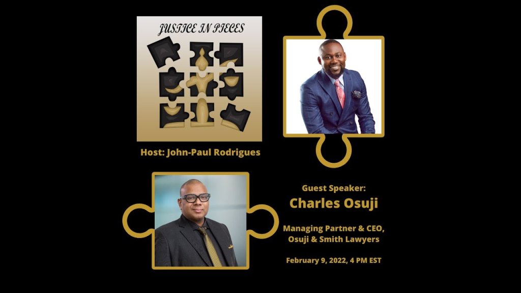 JUSTICE IN PIECES Guest Speaker Series: Dr. Charles Osuji (Hon. D.)