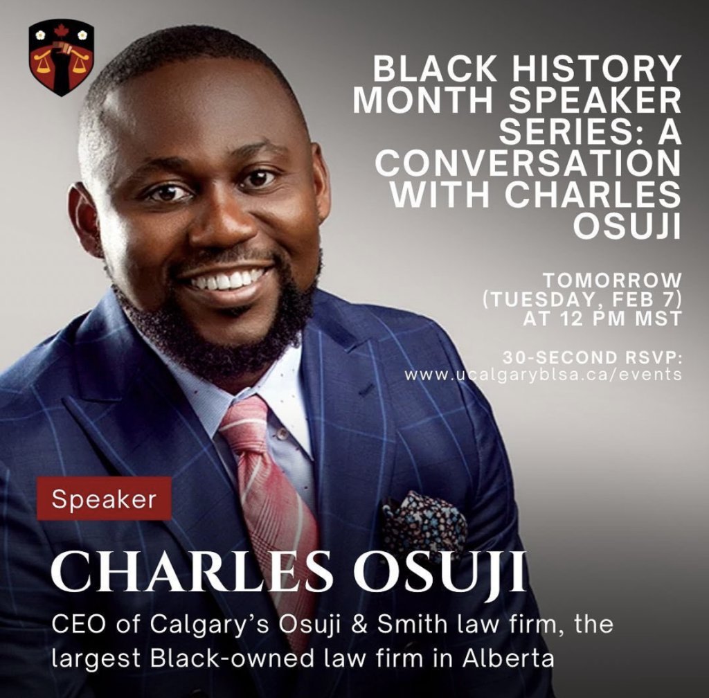 Dr. Charles Osuji (Hon. D.) - University of Calgary’s Black Law Students’ Association