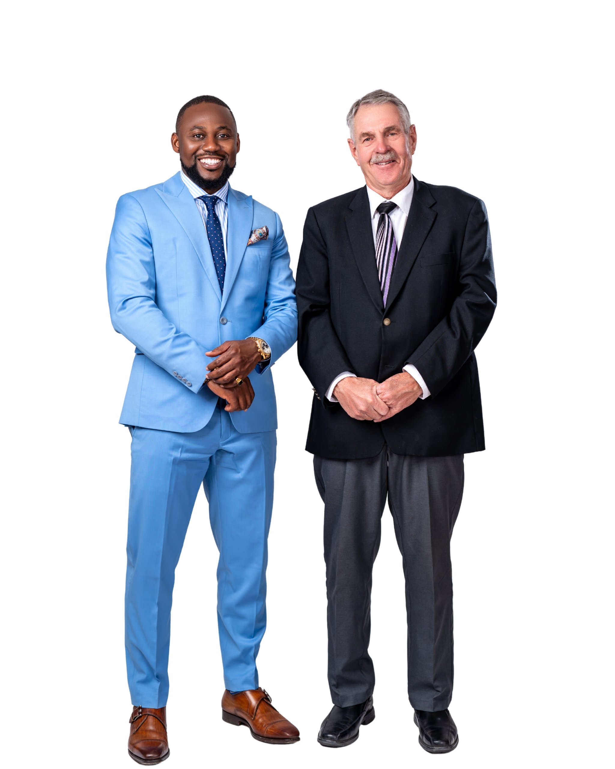 Charles and Jim standing - No background