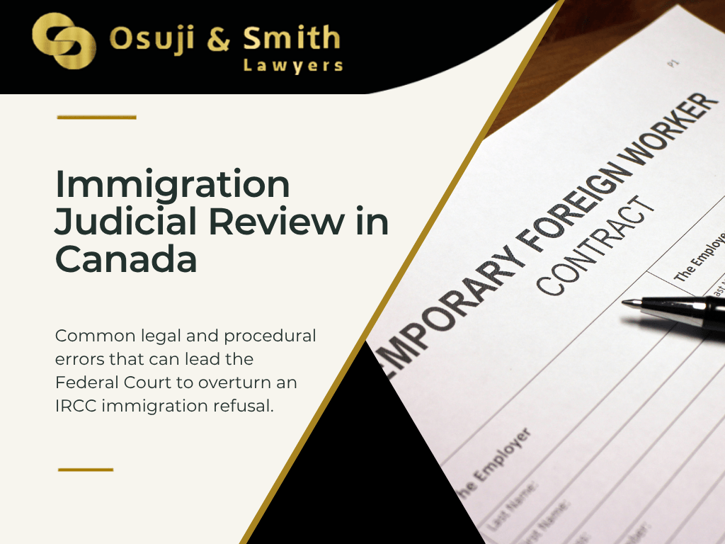 Immigration judicial review in Canada for an IRCC application refusal.