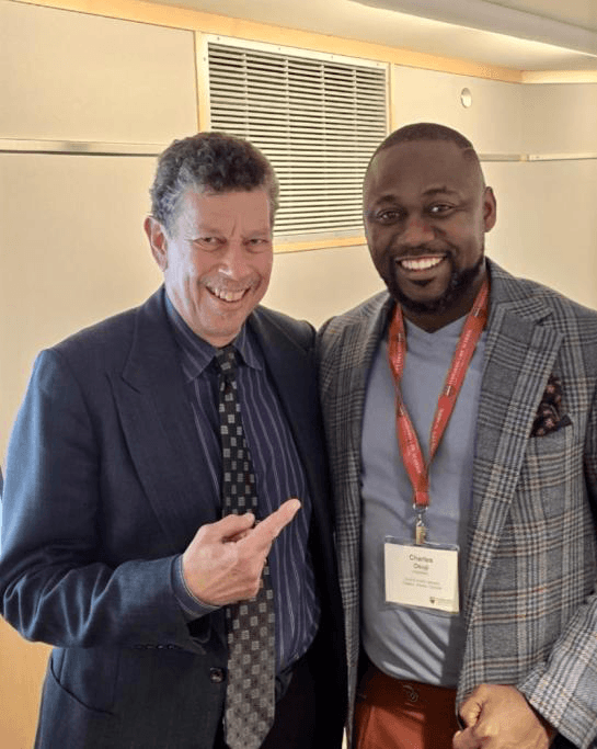 Dr. Charles Osuji with Harvard Law School faculty member