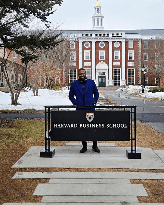 Dr. Charles Osuji at Harvard Business School campus