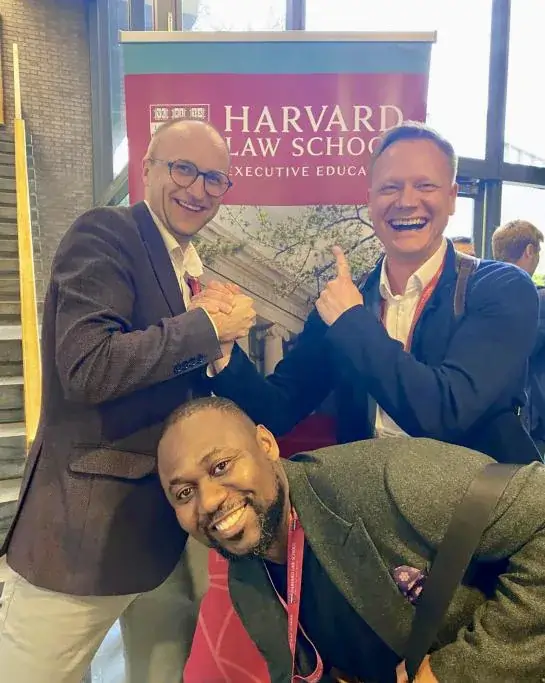 Dr. Charles Osuji with colleagues at Harvard Law School Executive Education