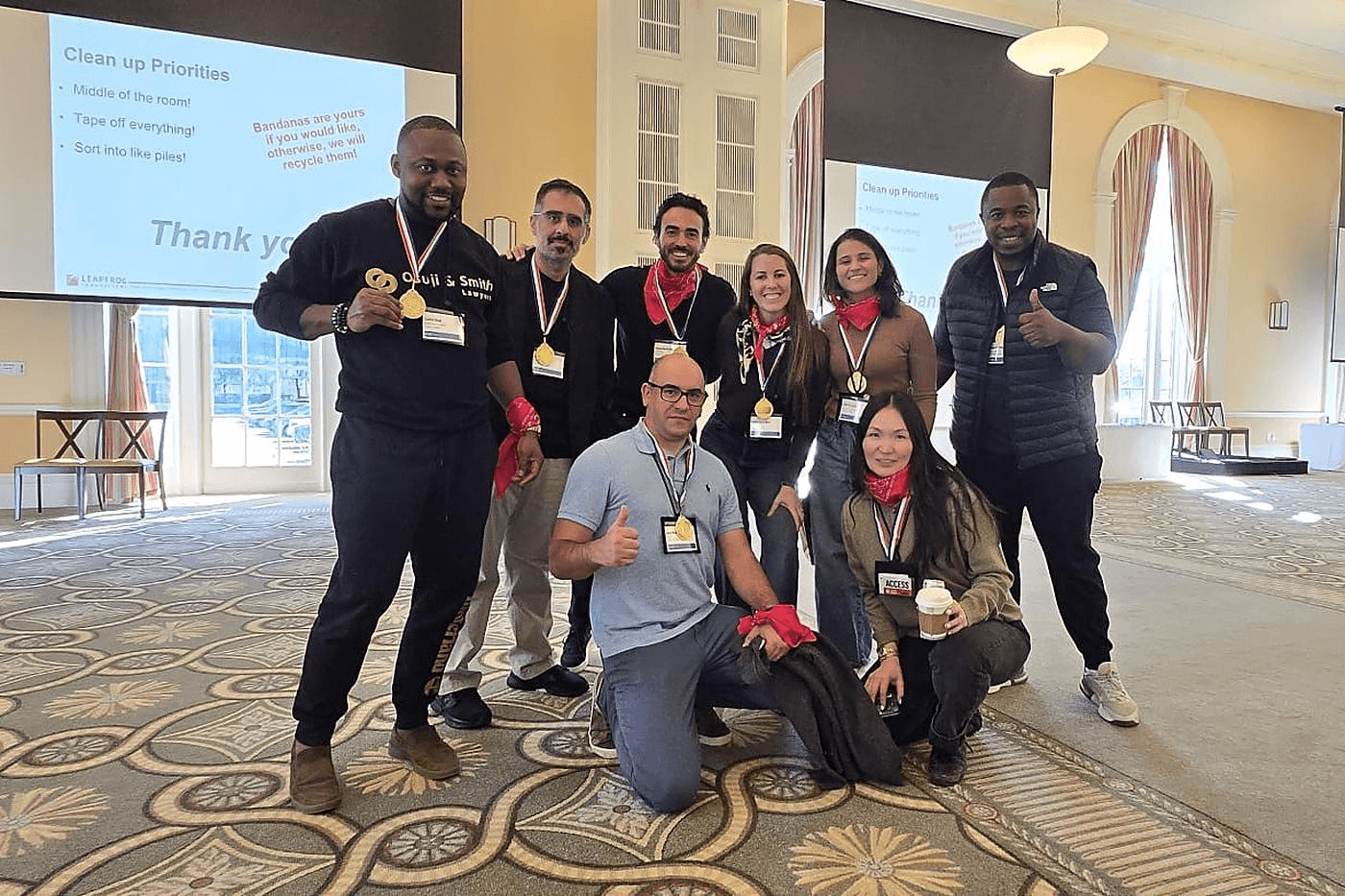 Dr. Charles Osuji with Harvard Business School program colleagues