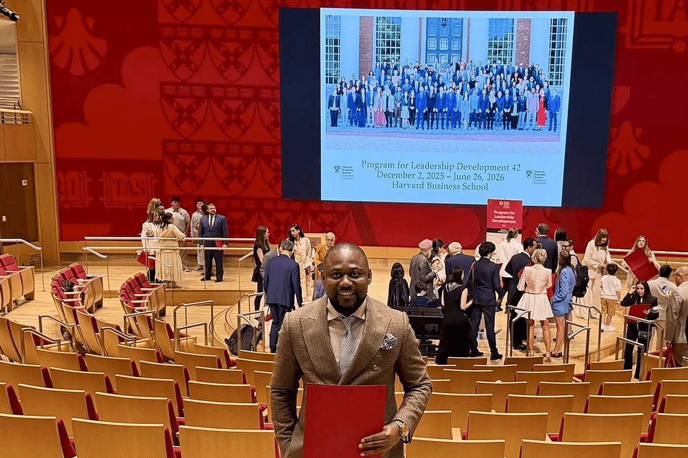 Dr. Charles Osuji at Harvard Business School Program for Leadership Development graduation