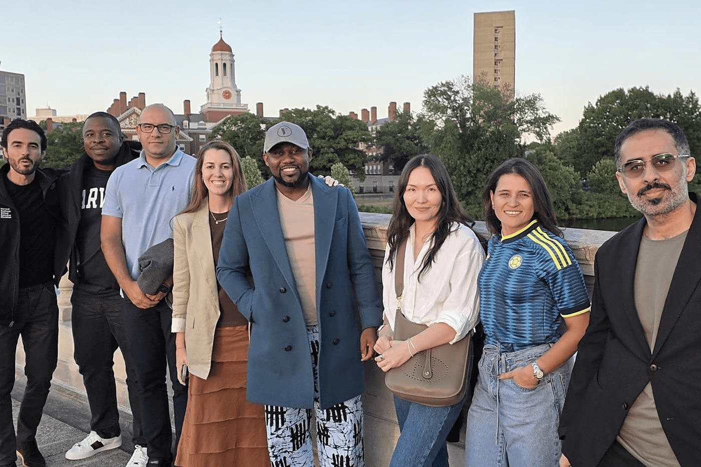 Dr. Charles Osuji with colleagues at Harvard University