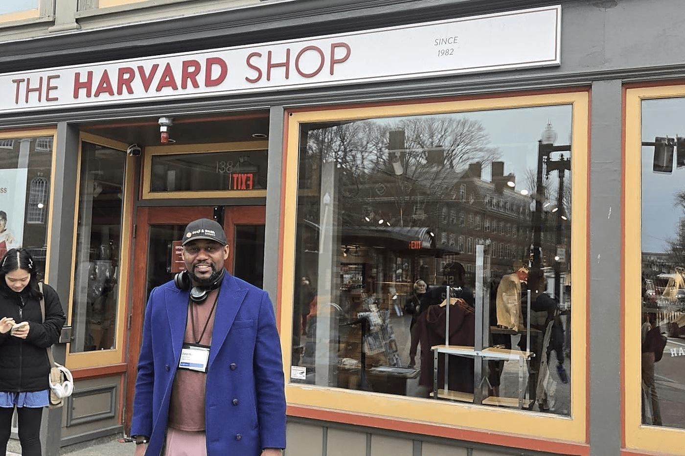 Dr. Charles Osuji at The Harvard Shop in Harvard Square