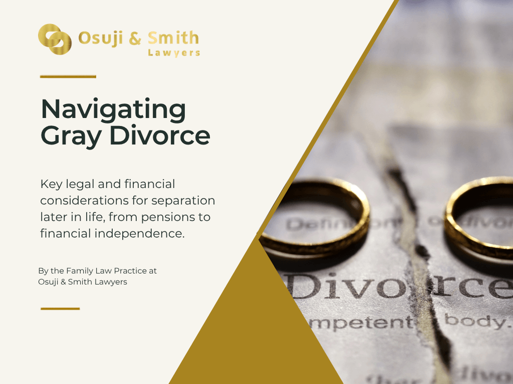 Gray divorce Calgary guide: learn about pension division, property, spousal support and financial considerations when separating later in life.